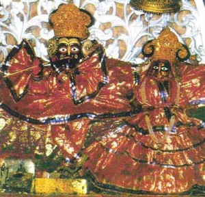 Sri Sri Radha-Govinda, as deidades substitutas adoradas hoje no Templo de Sri Govindaji. 