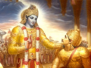 Krsna fala o Bhagavad-Gita para Arjuna