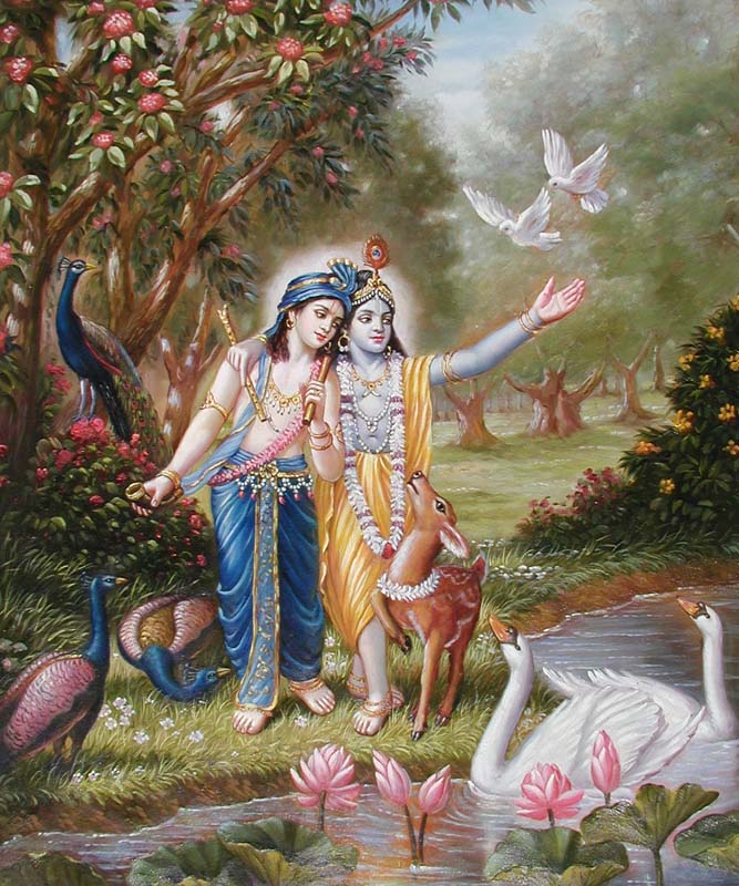 Os passatempos do Senhor Baladeva são ilimitados, Suas virtudes são ilimitadas, e Seu amor por Krsna é ilimitado!