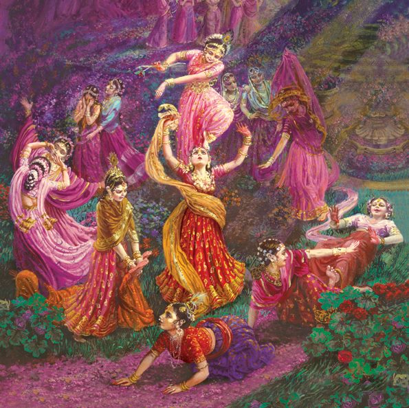 Krsna é a única pessoa qualificada para eliminar essa "escravidão de separação" das Vraja-Devis. Assim, bhava-khandana significa que Krsna pode remover a profunda angústia de separação das gopis.